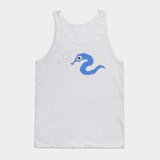 Blue Worm-on-a-String Tank Top